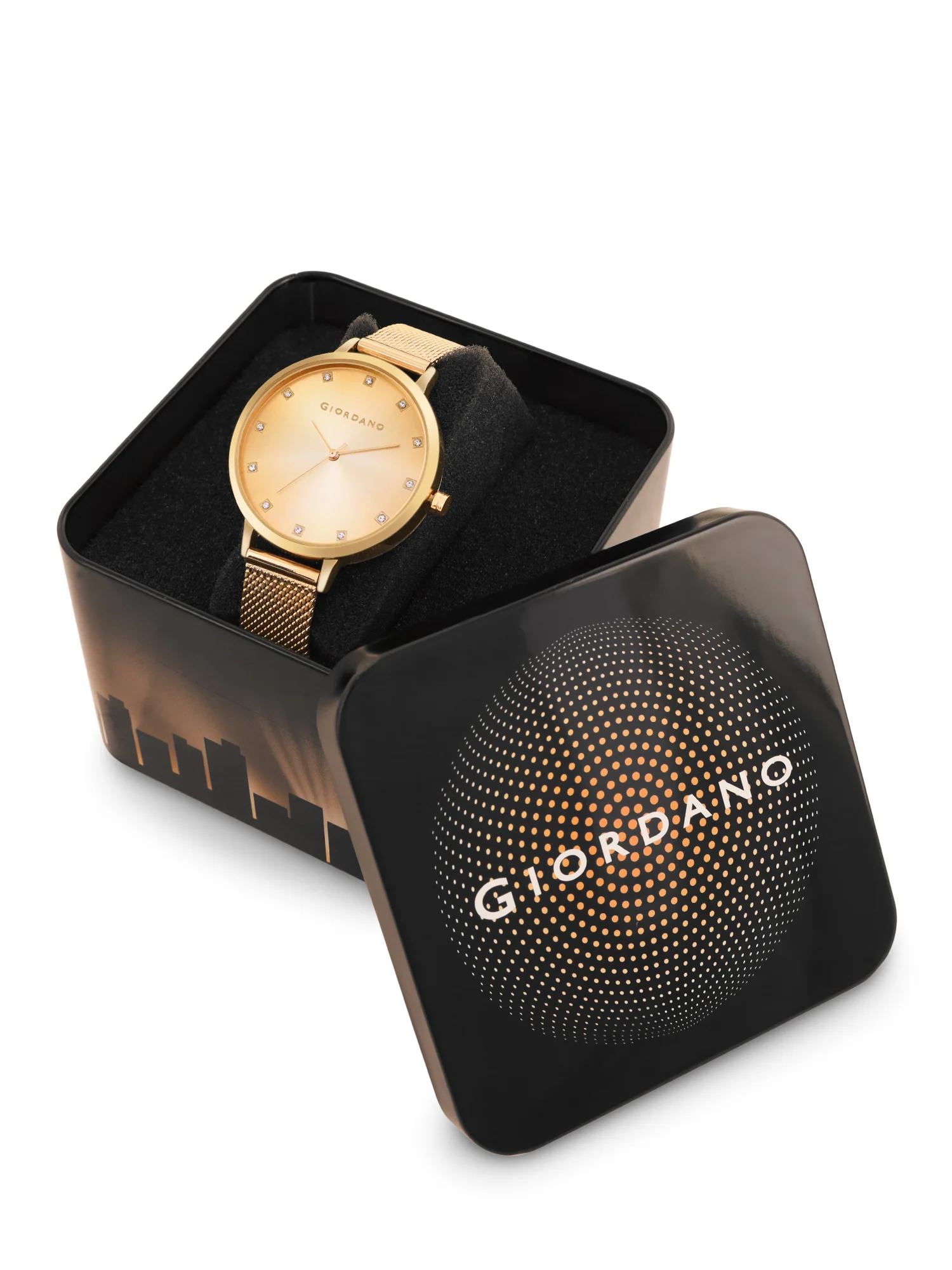 Giordano Analog Wrist Watch for Women Stylish Metal Strap with Water Resistant 3 Hand Mechanism for Girls & Ladies to Compliment Your Look/Ideal Gift for Female - GD-4208-44 - Image 9