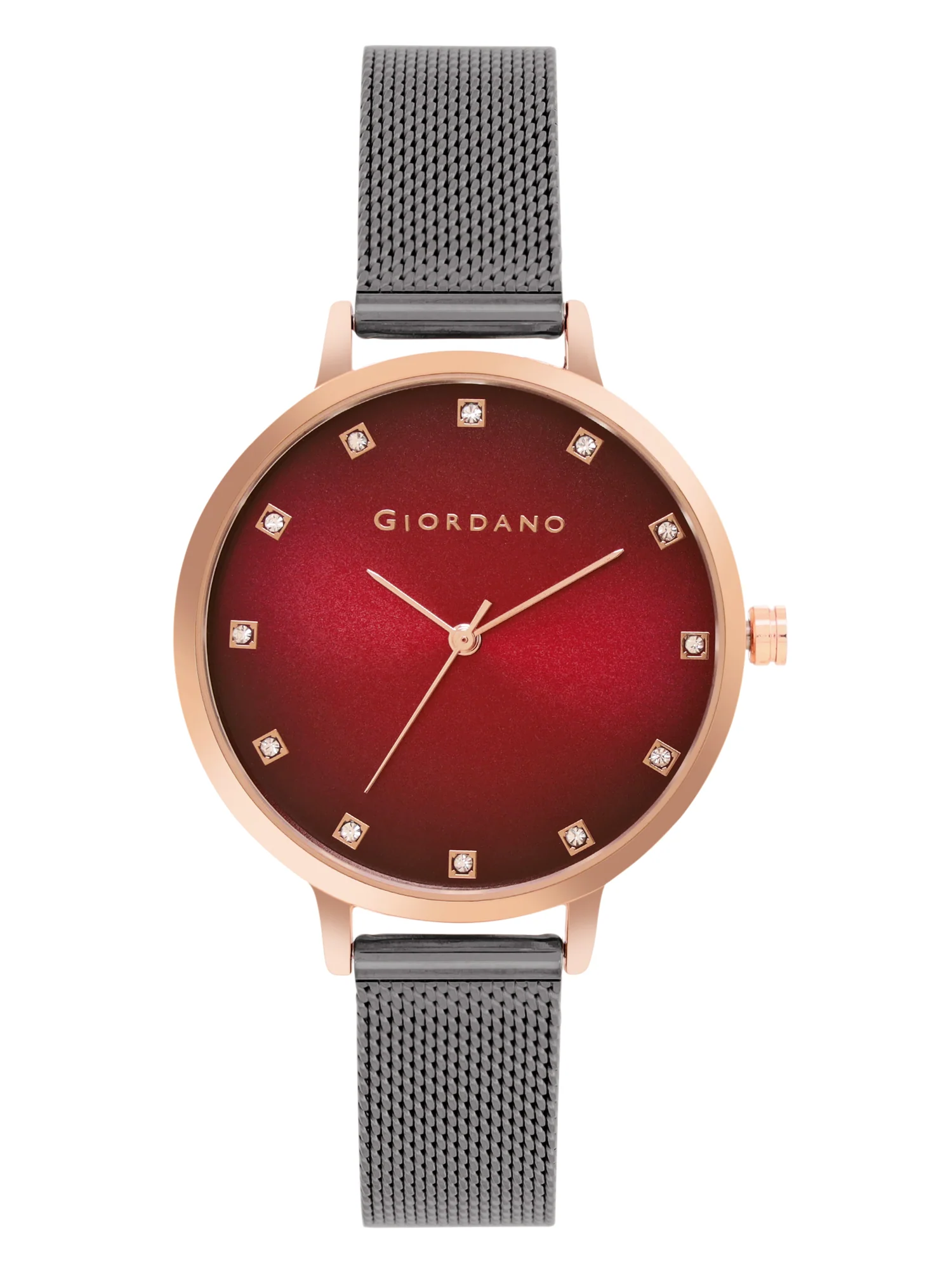 Giordano Analog Wrist Watch for Women Stylish Metal Strap with Water Resistant 3 Hand Mechanism for Girls & Ladies to Compliment Your Look/Ideal Gift for Female - GD-4208-55 - Image 3