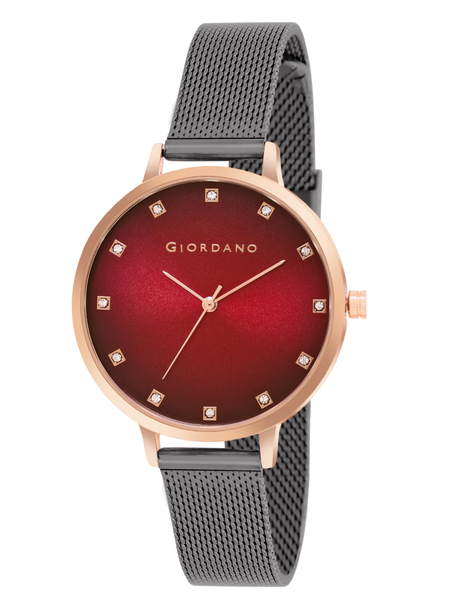 Giordano Analog Wrist Watch for Women Stylish Metal Strap with Water Resistant 3 Hand Mechanism for Girls & Ladies to Compliment Your Look/Ideal Gift for Female - GD-4208-55 - Image 4
