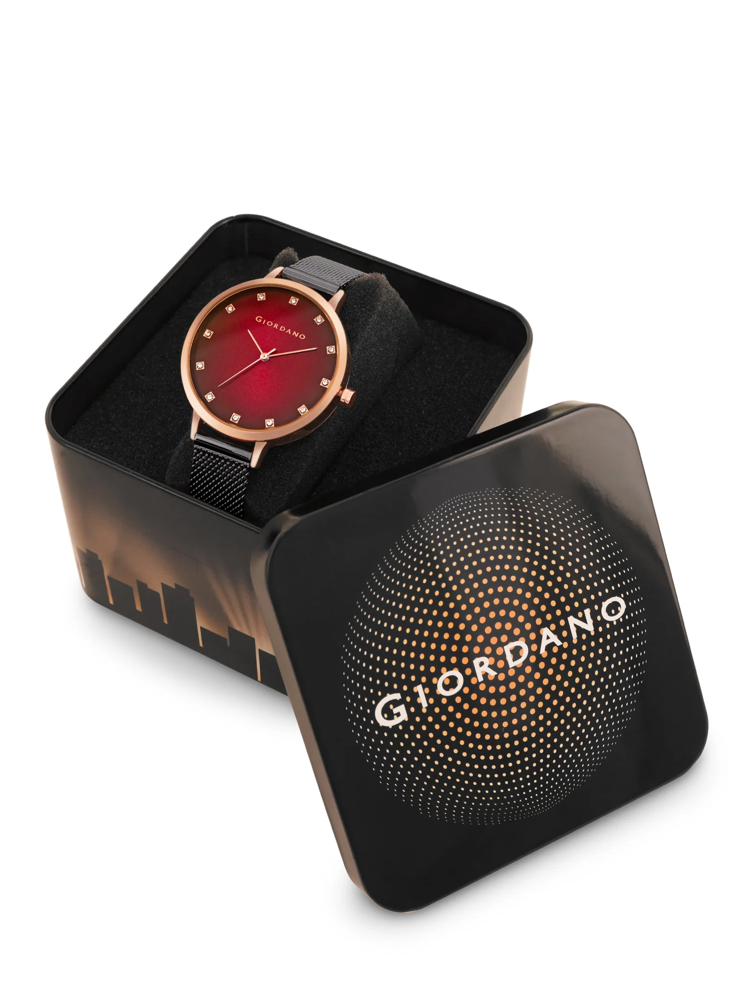 Giordano Analog Wrist Watch for Women Stylish Metal Strap with Water Resistant 3 Hand Mechanism for Girls & Ladies to Compliment Your Look/Ideal Gift for Female - GD-4208-55 - Image 8
