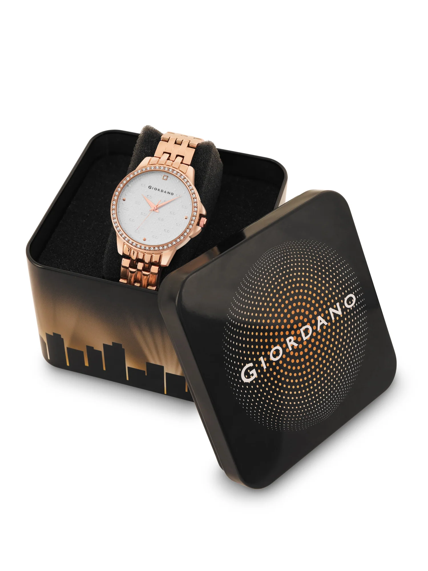 Giordano Analog Wrist Watch for Women Stylish Metal Strap with Water Resistant 3 Hand Mechanism for Girls & Ladies to Compliment Your Look/Ideal Gift for Female - GD-4209-55 - Image 6