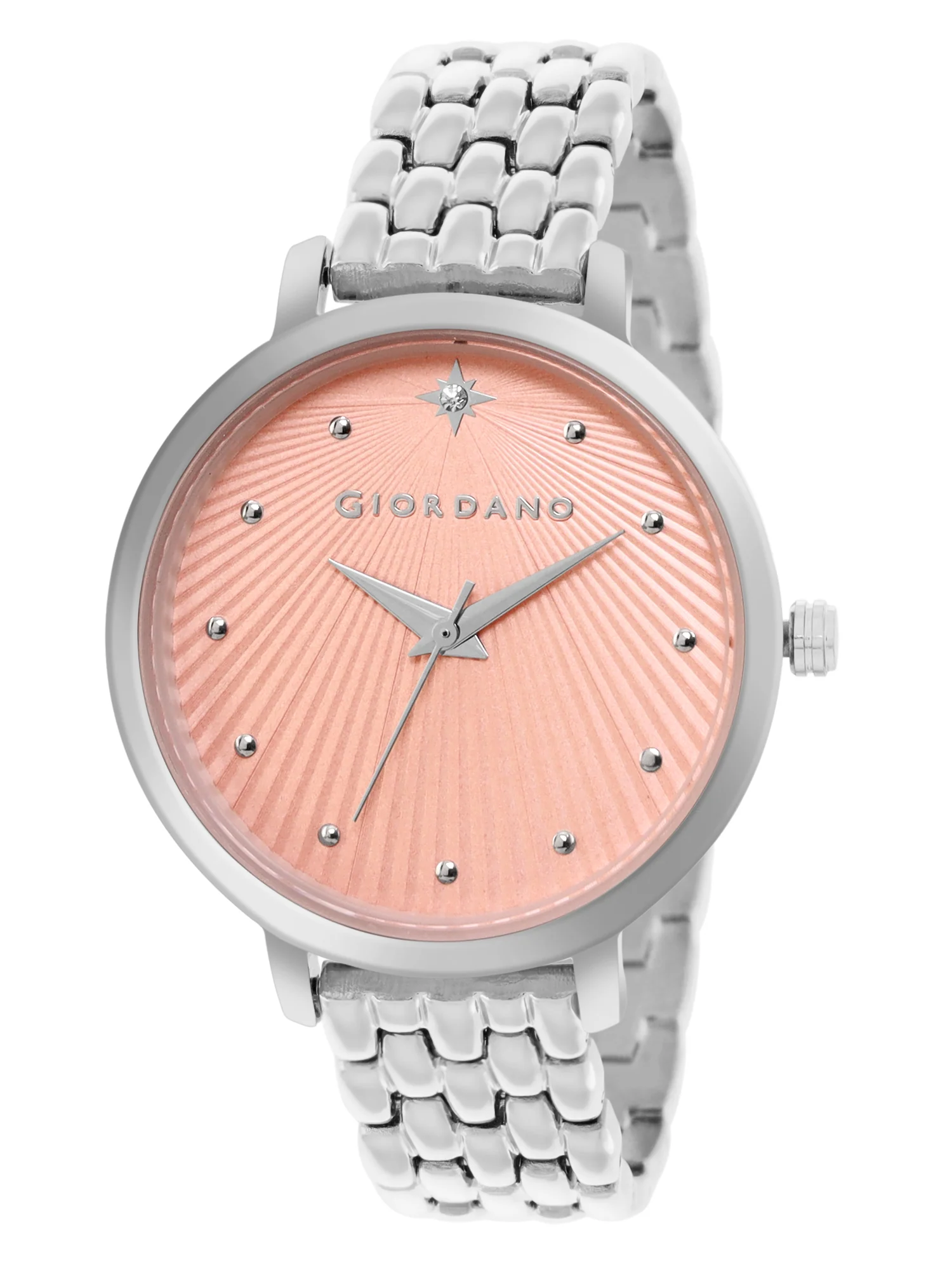 Giordano Analog Wrist Watch for Women Stylish Metal Strap with Water Resistant 3 Hand Mechanism for Girls & Ladies to Compliment Your Look/Ideal Gift for Female - GD-4210-11 - Image 2