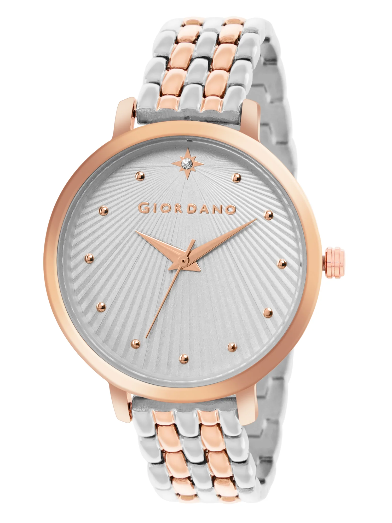 Giordano Analog Wrist Watch for Women Stylish Metal Strap with Water Resistant 3 Hand Mechanism for Girls & Ladies to Compliment Your Look/Ideal Gift for Female - GD-4210-33 - Image 2