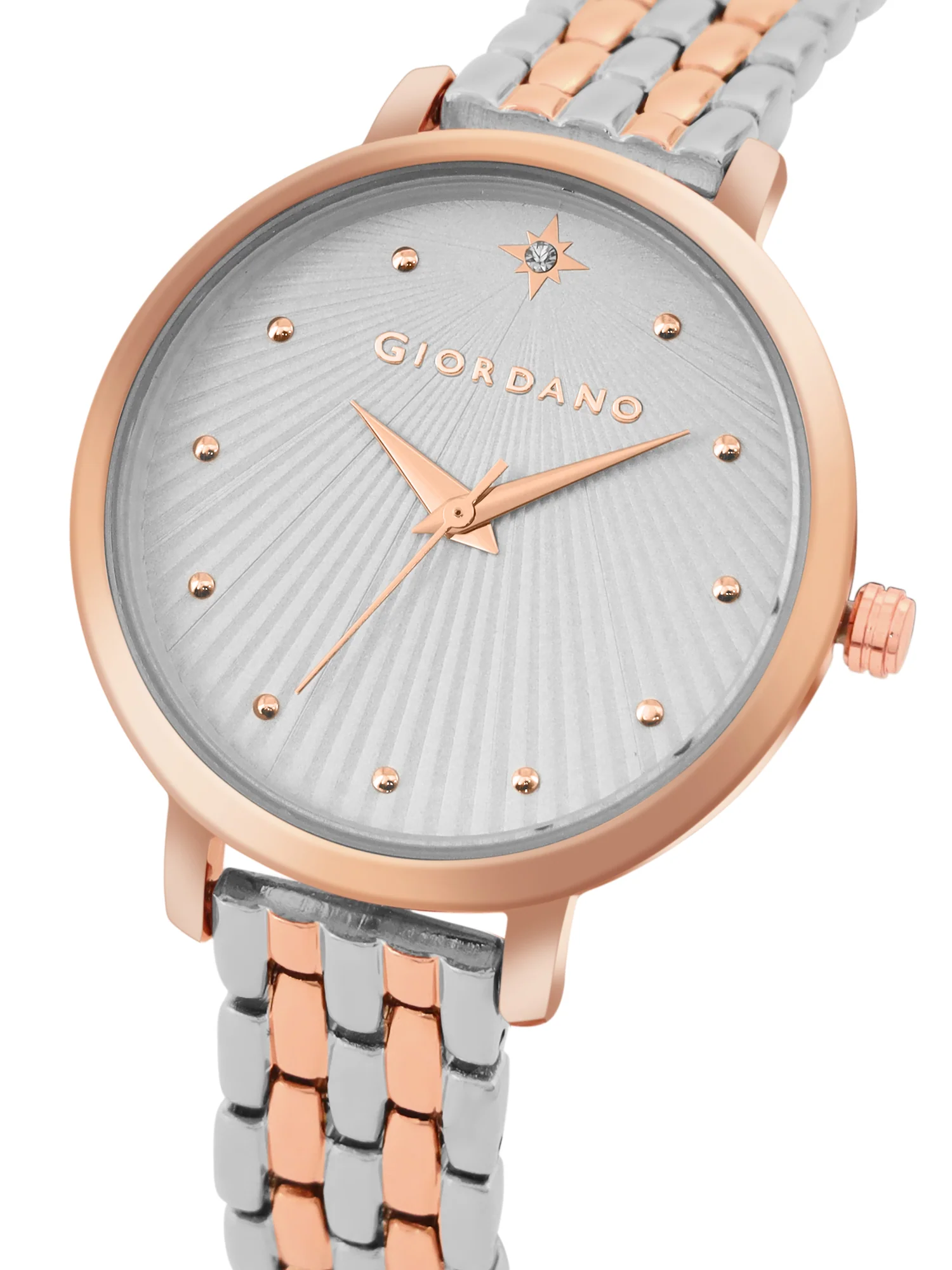 Giordano Analog Wrist Watch for Women Stylish Metal Strap with Water Resistant 3 Hand Mechanism for Girls & Ladies to Compliment Your Look/Ideal Gift for Female - GD-4210-33 - Image 3