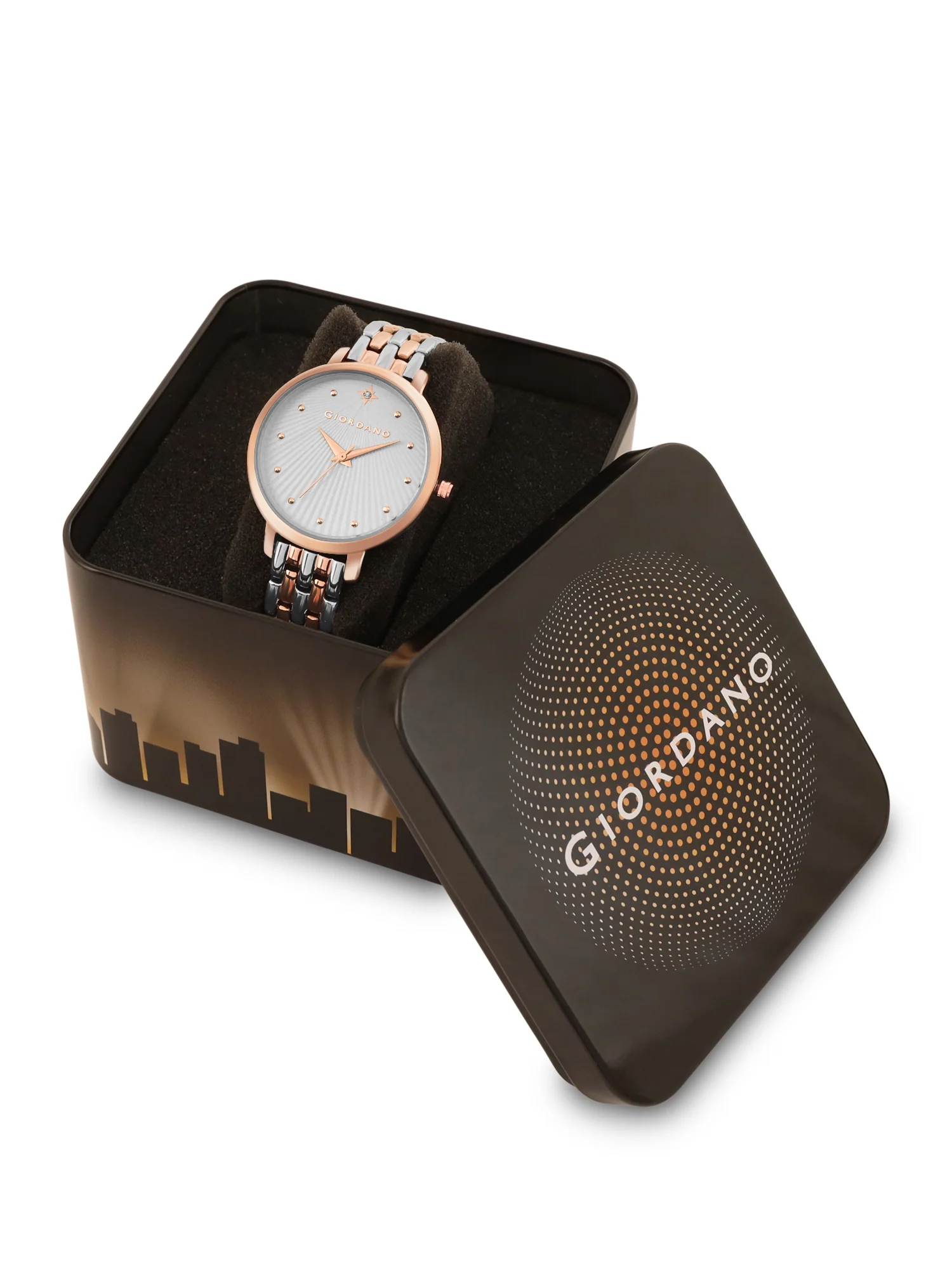Giordano Analog Wrist Watch for Women Stylish Metal Strap with Water Resistant 3 Hand Mechanism for Girls & Ladies to Compliment Your Look/Ideal Gift for Female - GD-4210-33 - Image 6