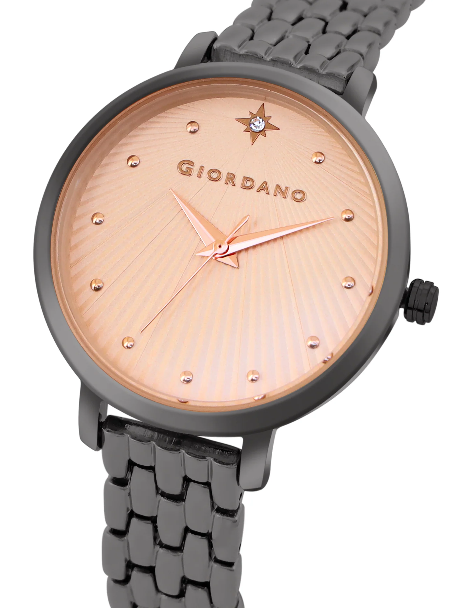 Giordano Analog Wrist Watch for Women Stylish Metal Strap with Water Resistant 3 Hand Mechanism for Girls & Ladies to Compliment Your Look/Ideal Gift for Female - GD-4210-44 - Image 3