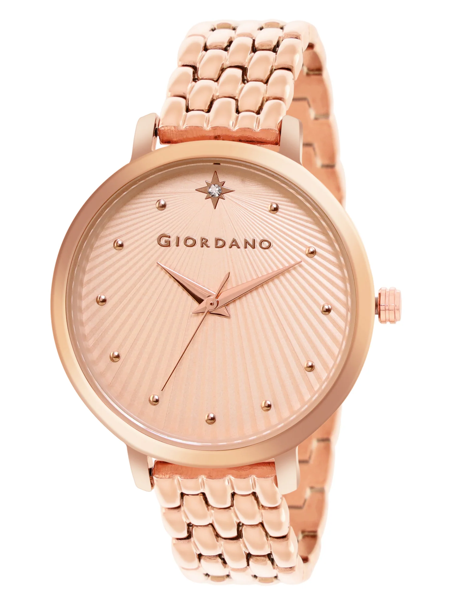 Giordano Analog Wrist Watch for Women Stylish Metal Strap with Water Resistant 3 Hand Mechanism for Girls & Ladies to Compliment Your Look/Ideal Gift for Female - GD-4210-55 - Image 2