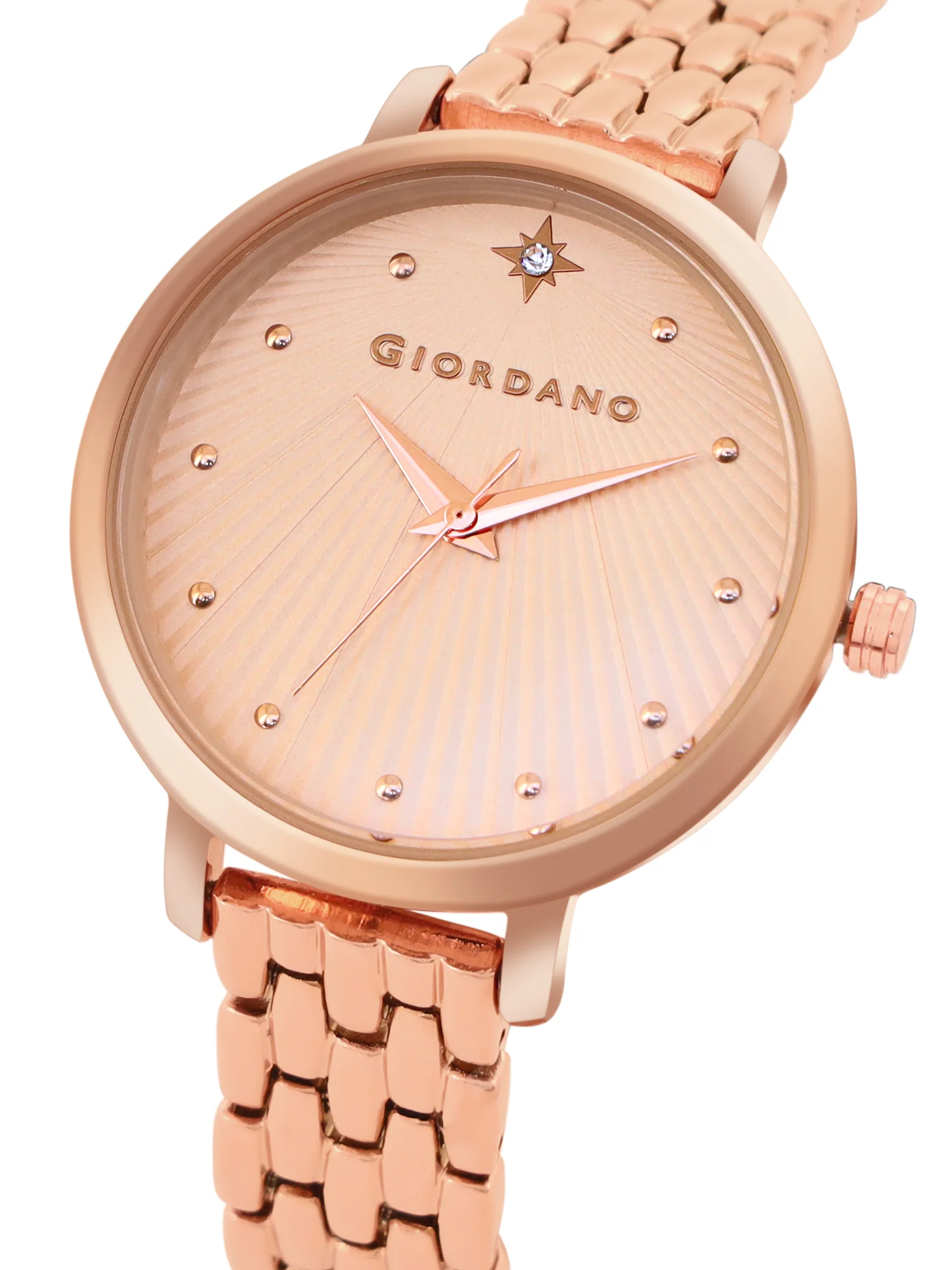 Giordano Analog Wrist Watch for Women Stylish Metal Strap with Water Resistant 3 Hand Mechanism for Girls & Ladies to Compliment Your Look/Ideal Gift for Female - GD-4210-55 - Image 3