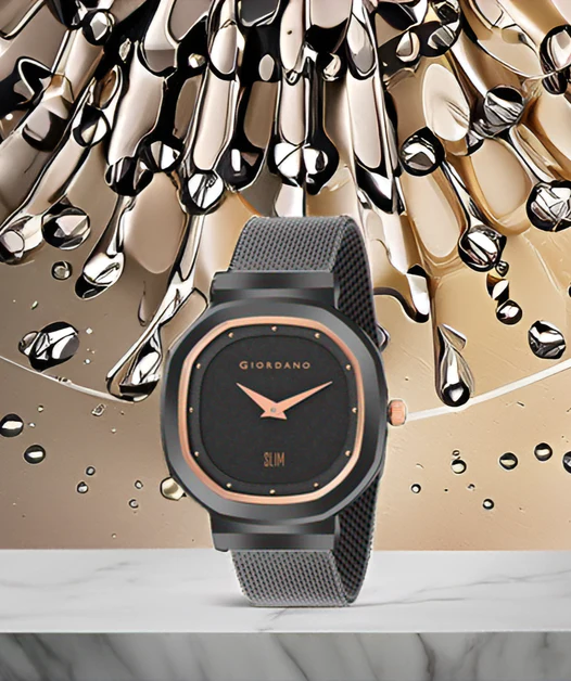 Giordano Analog Wrist Watch for Women Stylish Metal Strap with Water Resistant 3 Hand Mechanism for Girls & Ladies to Compliment Your Look/Ideal Gift for Female-GD-60014-22 - Image 3