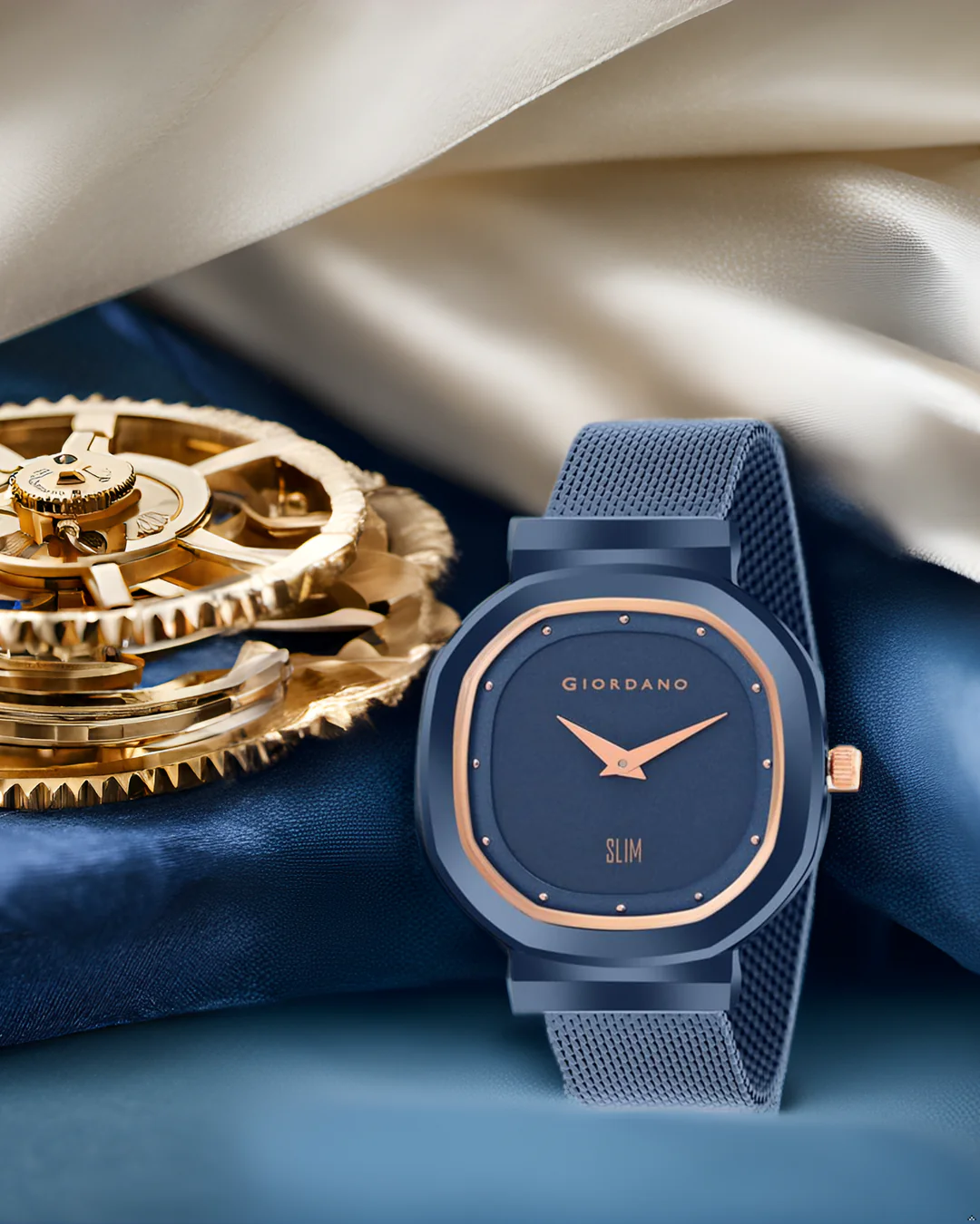 Giordano Analog Wrist Watch for Women Stylish Metal Strap with Water Resistant 3 Hand Mechanism for Girls & Ladies to Compliment Your Look/Ideal Gift for Female-GD-60014-33 - Image 3