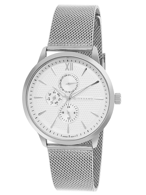 Giordano Analogue Watch for Men with Stylish Mesh Band with Water Resistant Casual Wrist Watch to Complement Your Party Look | GD-50008-11 - Image 3