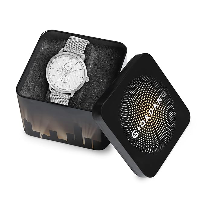 Giordano Analogue Watch for Men with Stylish Mesh Band with Water Resistant Casual Wrist Watch to Complement Your Party Look | GD-50008-11 - Image 7