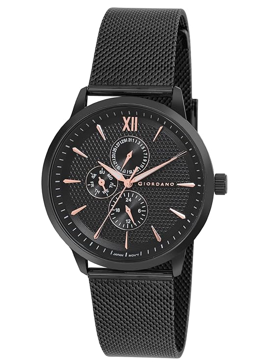 Giordano Analogue Watch for Men with Stylish Mesh Band with Water Resistant Casual Wrist Watch to Complement Your Party Look | GD-50008-22 - Image 3