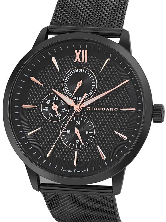 Giordano Analogue Watch for Men with Stylish Mesh Band with Water Resistant Casual Wrist Watch to Complement Your Party Look | GD-50008-22 - Image 4