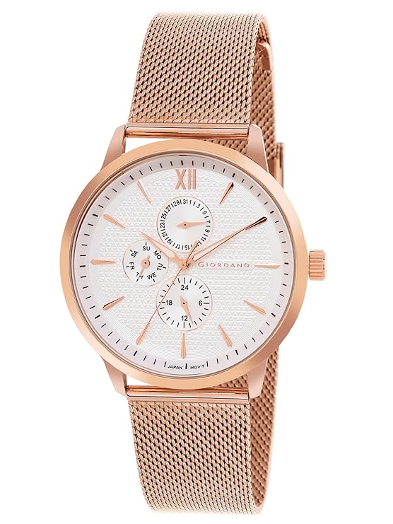 Giordano Analogue Watch for Men with Stylish Mesh Band with Water Resistant Casual Wrist Watch to Complement Your Party Look | GD-50008-44 - Image 3