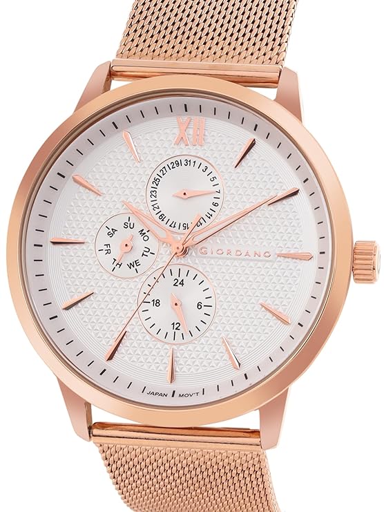 Giordano Analogue Watch for Men with Stylish Mesh Band with Water Resistant Casual Wrist Watch to Complement Your Party Look | GD-50008-44 - Image 4