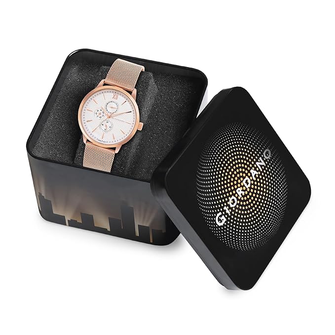 Giordano Analogue Watch for Men with Stylish Mesh Band with Water Resistant Casual Wrist Watch to Complement Your Party Look | GD-50008-44 - Image 7