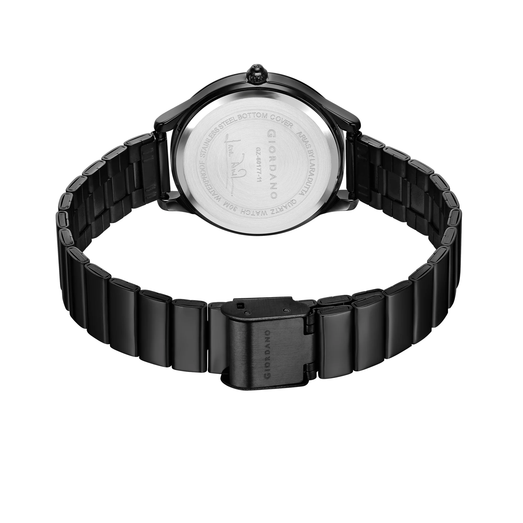 Giordano Arias Lara Dutta Signature Collection Analog Quartz Watch for Women with Mother-of-Pearl Cut Glass Dial, Crystal Hour Markers and Stainless Steel Bracelet Strap GZ-60177-11 - Image 4