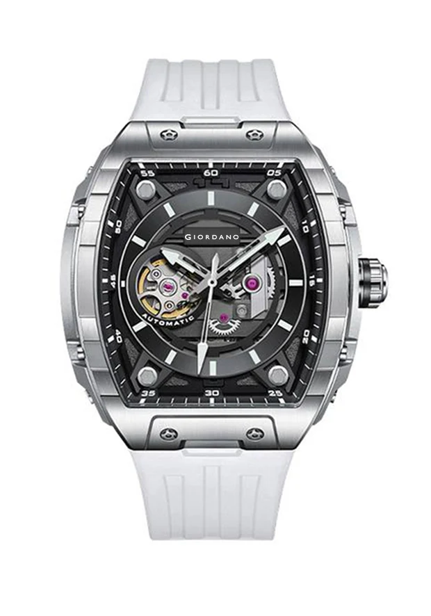 Giordano Automatic Mechanical Self-Winding Men's Watch 46mm Silicone Strap 30M Water-Resistant Stylish Gift for Men | GZ-50119-02 - Image 5