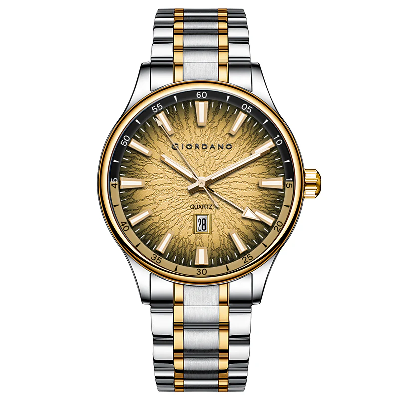 Giordano Automatic Watch for Men with Skeleton Black Dial, Luminous Hands & Hour Markers, Mechanical Automatic Movement, Stainless Steel Strap - GZ-50196-33 - Image 5