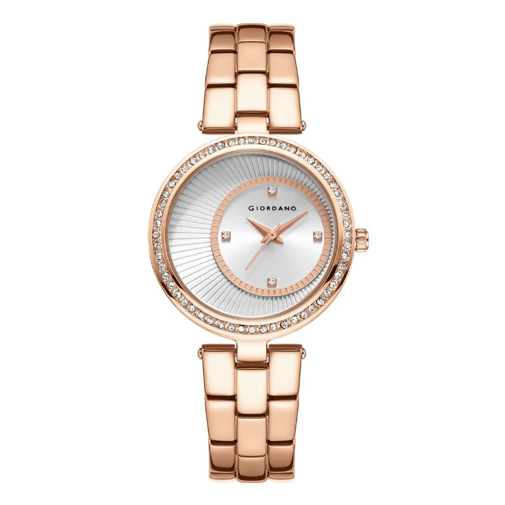 Giordano AW23 Collection Analog Stylish Wrist Watch for Women Water Resistant Classy Dial with Stainless Steel Case to Compliment Your Look | Ideal Gift for|Ladies|Girls - A2056-33 - Image 4