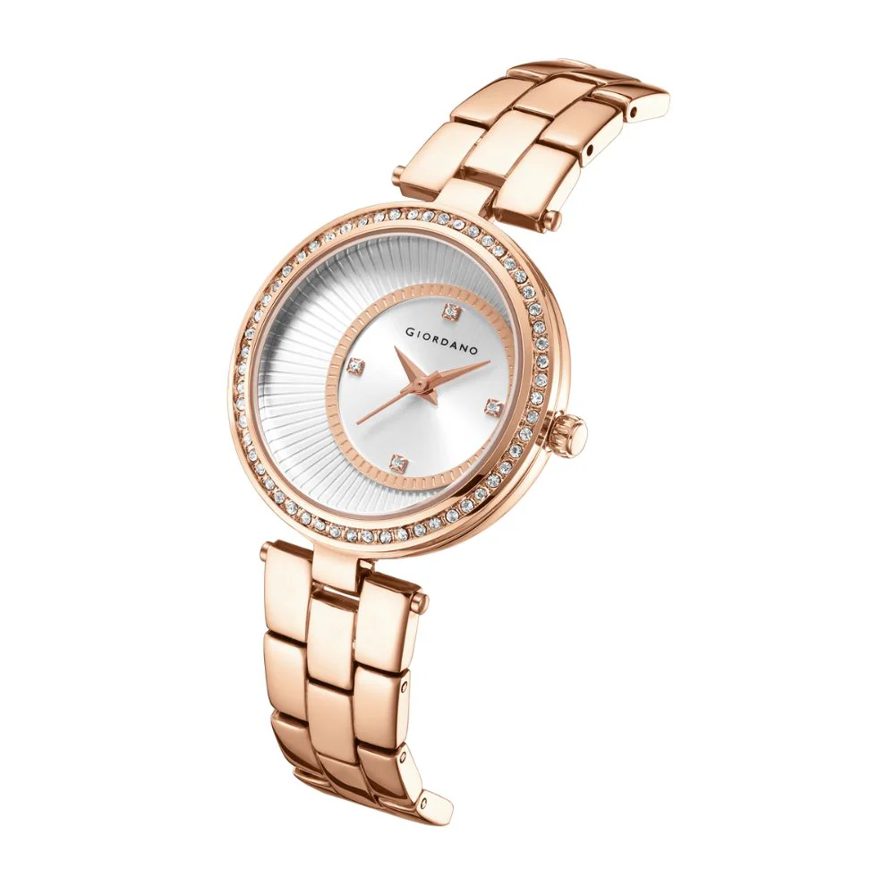 Giordano AW23 Collection Analog Stylish Wrist Watch for Women Water Resistant Classy Dial with Stainless Steel Case to Compliment Your Look | Ideal Gift for|Ladies|Girls - A2056-33 - Image 5