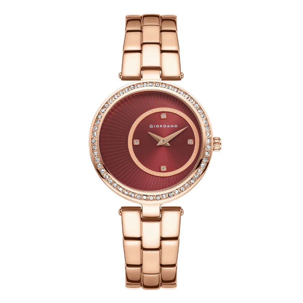 Giordano AW23 Collection Analog Stylish Wrist Watch for Women Water Resistant Classy Dial with Stainless Steel Case to Compliment Your Look | Ideal Gift for|Ladies|Girls - A2056-66 - Image 4