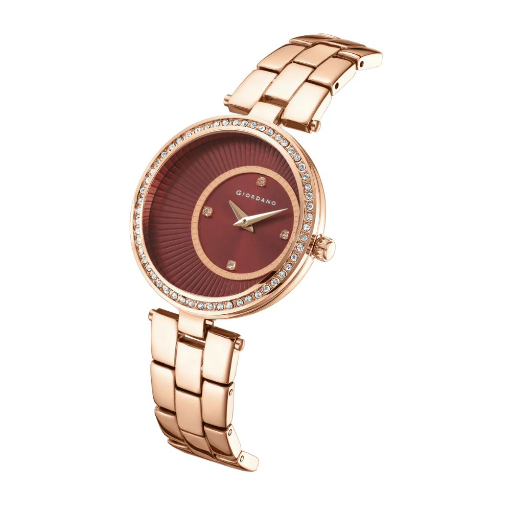 Giordano AW23 Collection Analog Stylish Wrist Watch for Women Water Resistant Classy Dial with Stainless Steel Case to Compliment Your Look | Ideal Gift for|Ladies|Girls - A2056-66 - Image 5