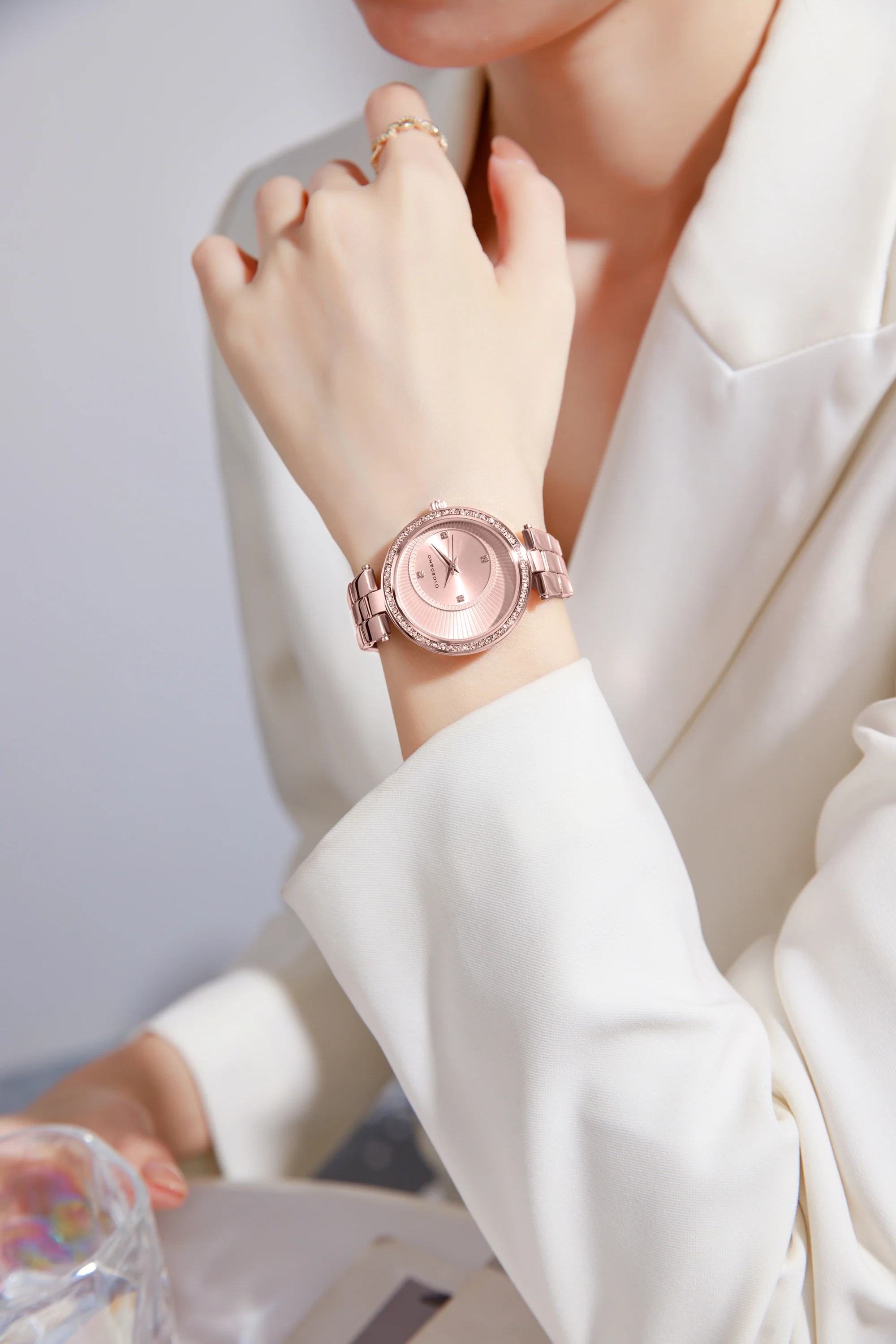 Giordano AW23 Collection Analog Stylish Wrist Watch for Women Water Resistant Classy Dial with Stainless Steel Case to Compliment Your Look | Ideal Gift for|Ladies|Girls - A2056-88 - Image 2