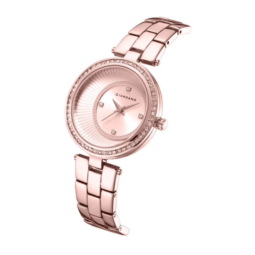 Giordano AW23 Collection Analog Stylish Wrist Watch for Women Water Resistant Classy Dial with Stainless Steel Case to Compliment Your Look | Ideal Gift for|Ladies|Girls - A2056-88 - Image 5
