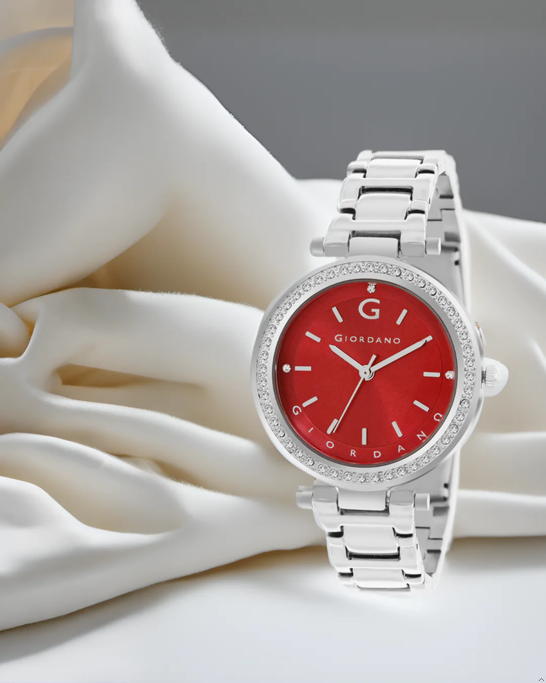 Giordano Beige Analog Wrist Watch for Women Stylish Metal Strap with Water Resistant,Deal Gift for Female - GD-4212-11 - Image 2
