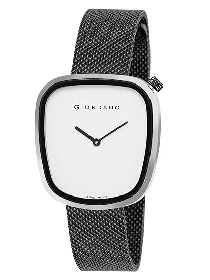 Giordano Black  Analog Wrist Watch for Women with Stylish Metal Strap, Square dial and 3 Hand Mechanism GD-60006-11 - Image 5