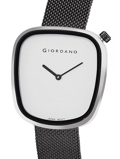 Giordano Black  Analog Wrist Watch for Women with Stylish Metal Strap, Square dial and 3 Hand Mechanism GD-60006-11 - Image 6