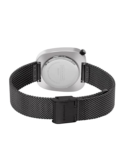 Giordano Black  Analog Wrist Watch for Women with Stylish Metal Strap, Square dial and 3 Hand Mechanism GD-60006-11 - Image 8