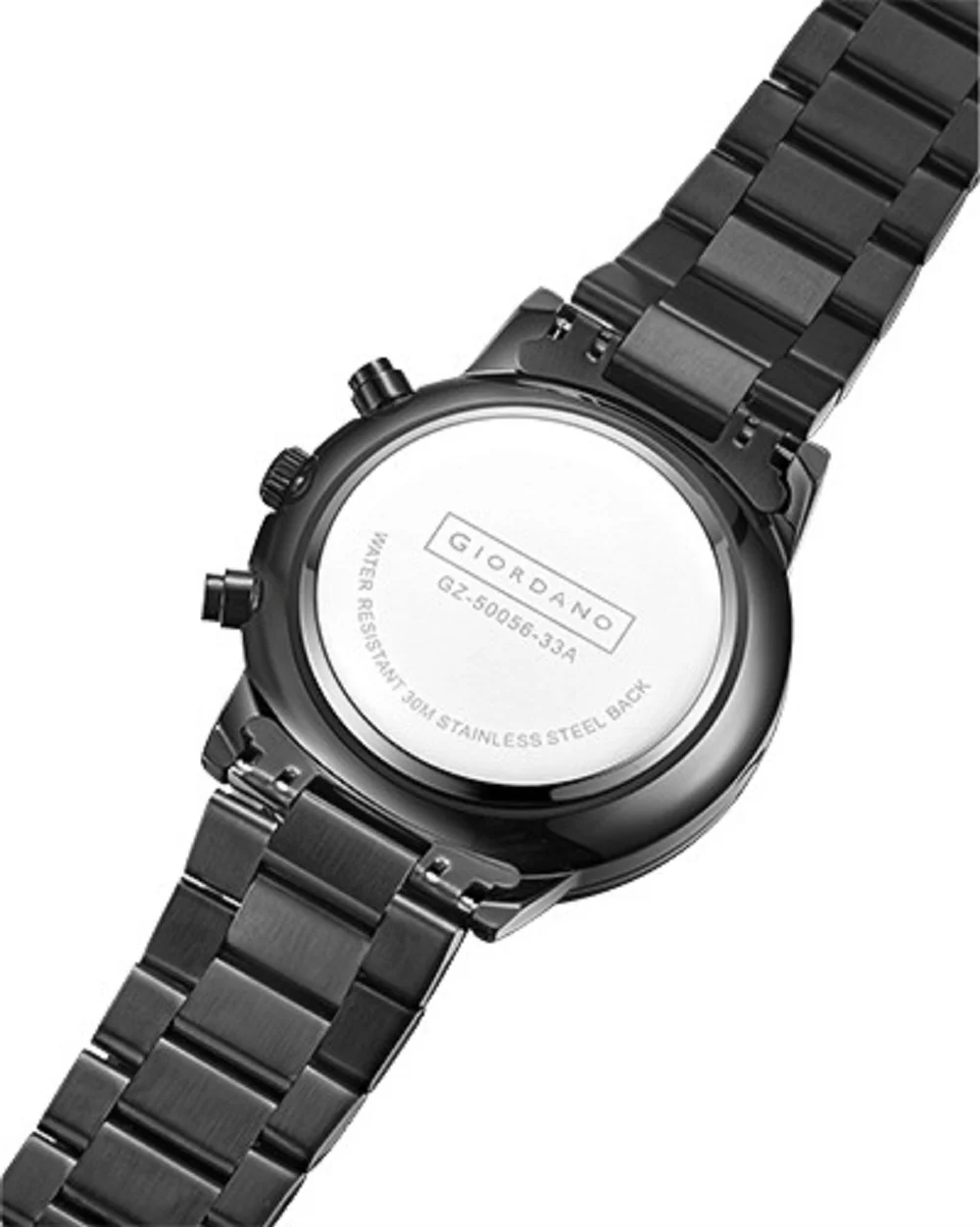 Giordano Black  Stylish Multifunctional Watch for Men with Roman Indices and Stainless Steel Strap  GZ-50056-33A - Image 6