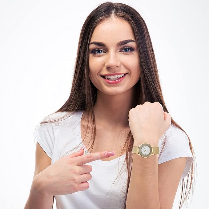 Giordano Brown Dial Analog Wrist Watch for Women with Stylish Mesh Band Ladies Wrist Watch|3 Hands Mechanism - A2052-11 - Image 2