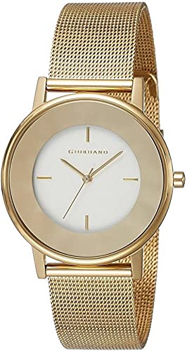Giordano Brown Dial Analog Wrist Watch for Women with Stylish Mesh Band Ladies Wrist Watch|3 Hands Mechanism - A2052-11 - Image 3