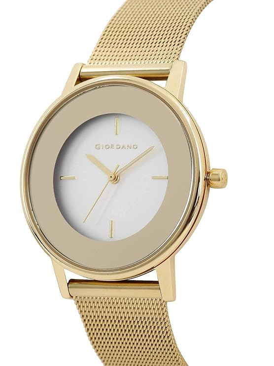 Giordano Brown Dial Analog Wrist Watch for Women with Stylish Mesh Band Ladies Wrist Watch|3 Hands Mechanism - A2052-11 - Image 4