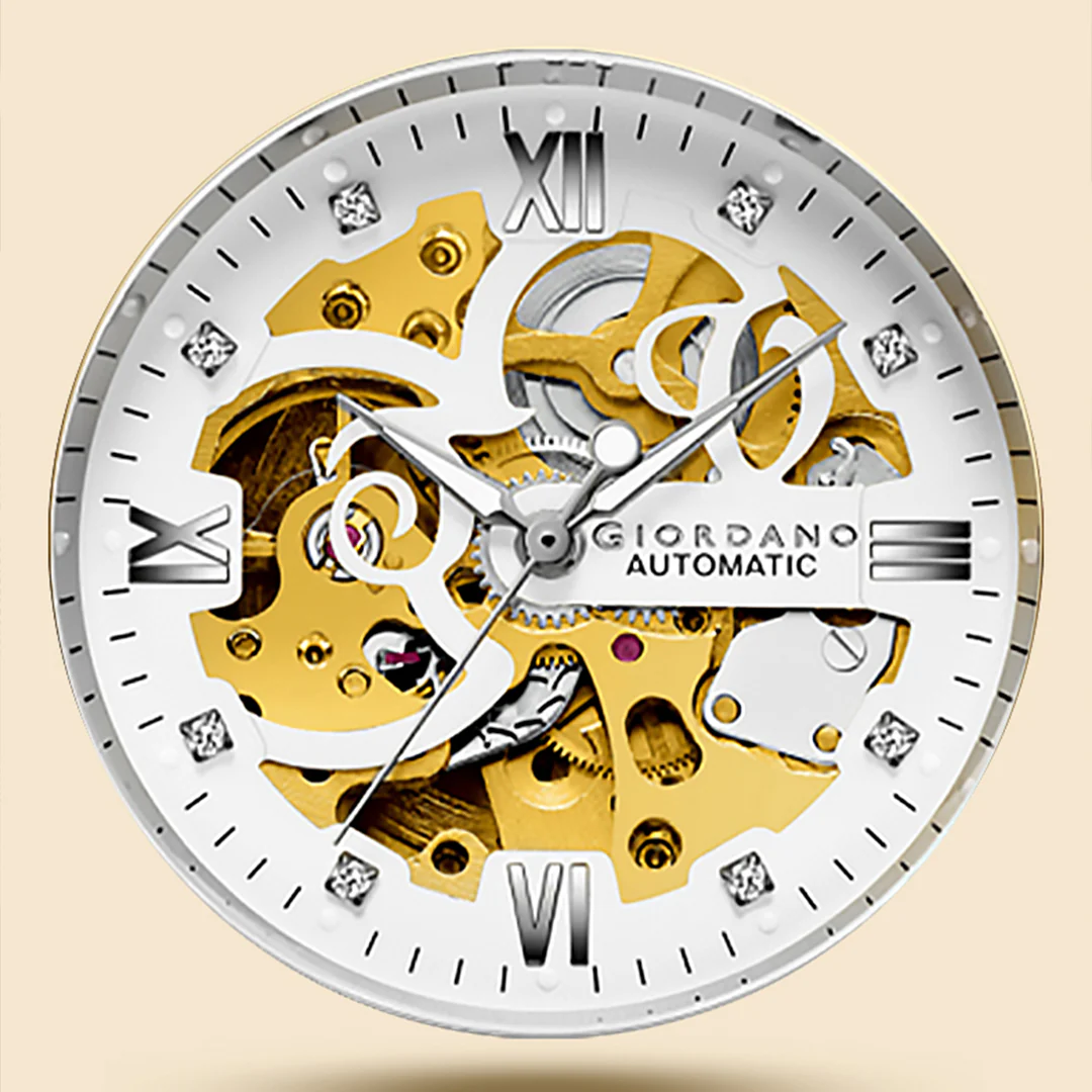Giordano Brown  Iconic Skeleton Automatic Watch with Brilliant Diamond Accents for Men - GZ-50113-03 - Image 9