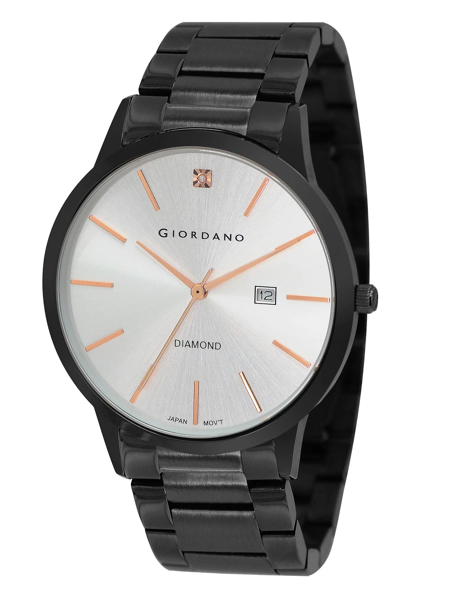 Giordano Classic Analog Watch for Men with Diamond Marked Dial and Stainless Steel Strap | GZ-50101-22 - Image 5