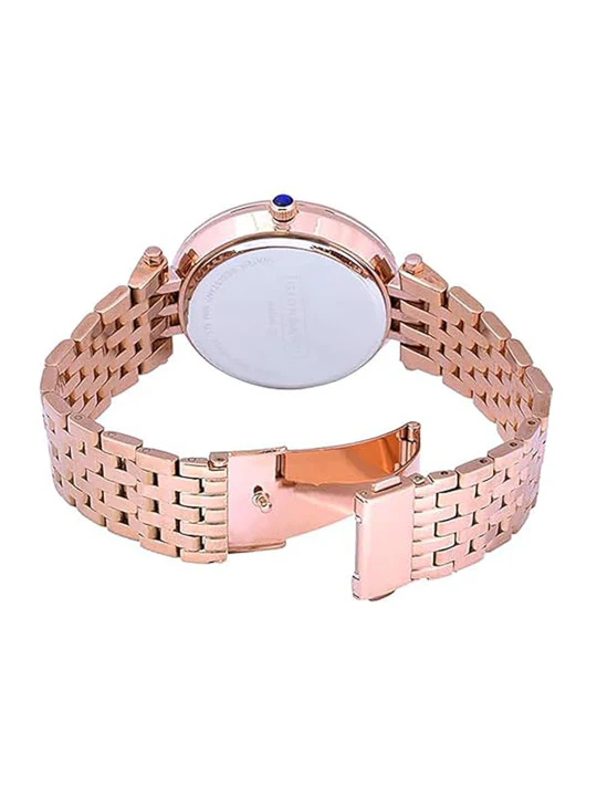 Giordano Classic Analog Watch for Women with Crystal-Studded Bezel and Stainless Steel Strap GZ-60015-22 - Image 6