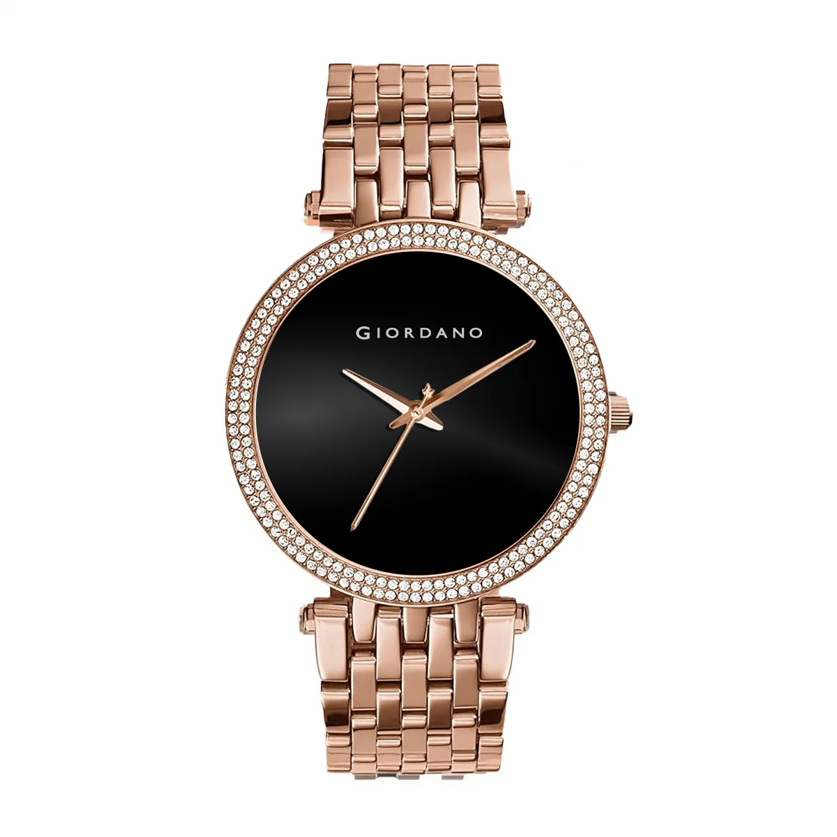 Giordano Classic Analog Watch for Women with Crystal-Studded Bezel and Stainless Steel Strap GZ-60015-33 - Image 7