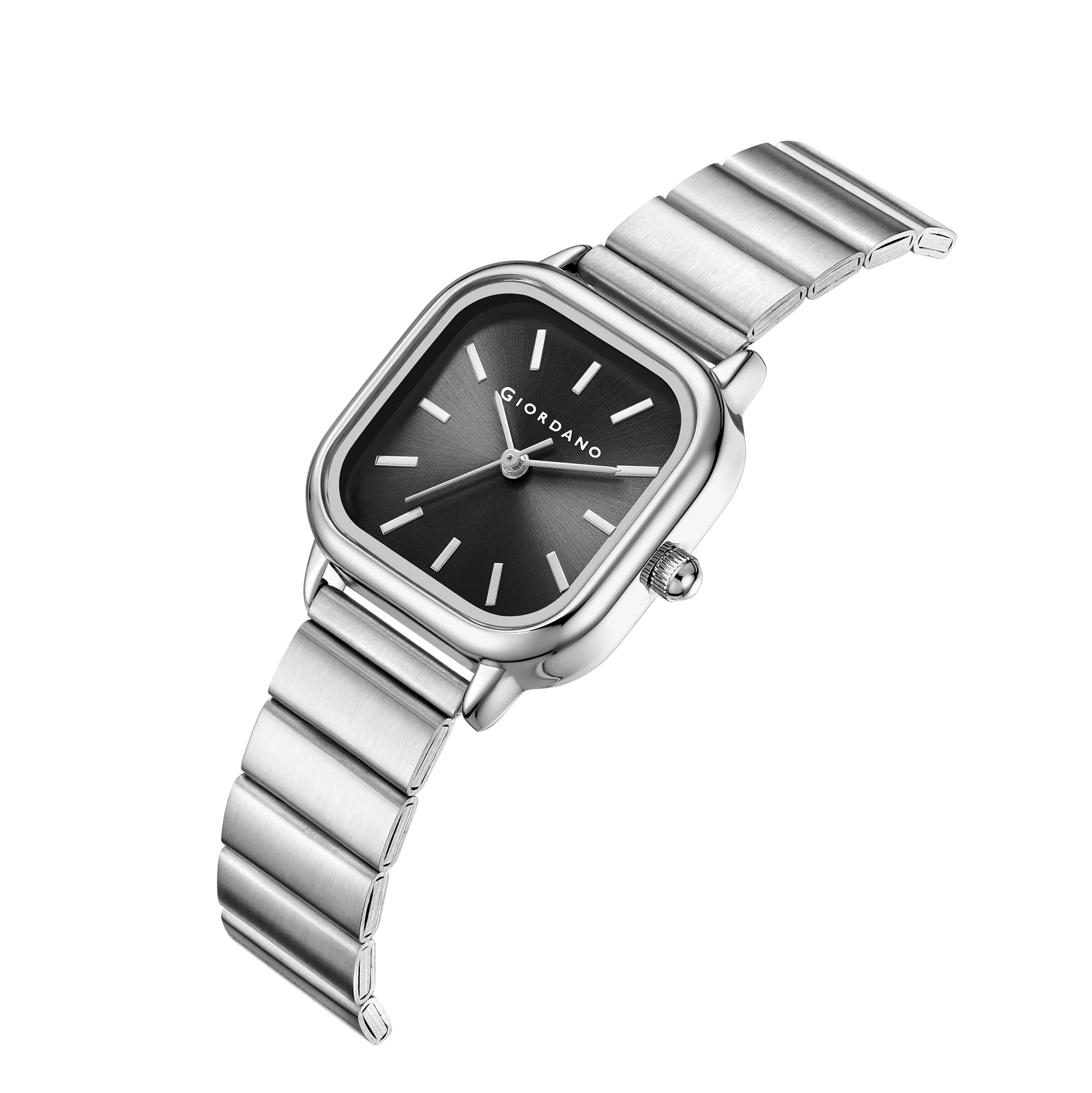 Giordano Classic Square Watch for Women – Polished Stainless Steel Strap, Minimalist Compact Design | GZ-60098-11 - Image 9