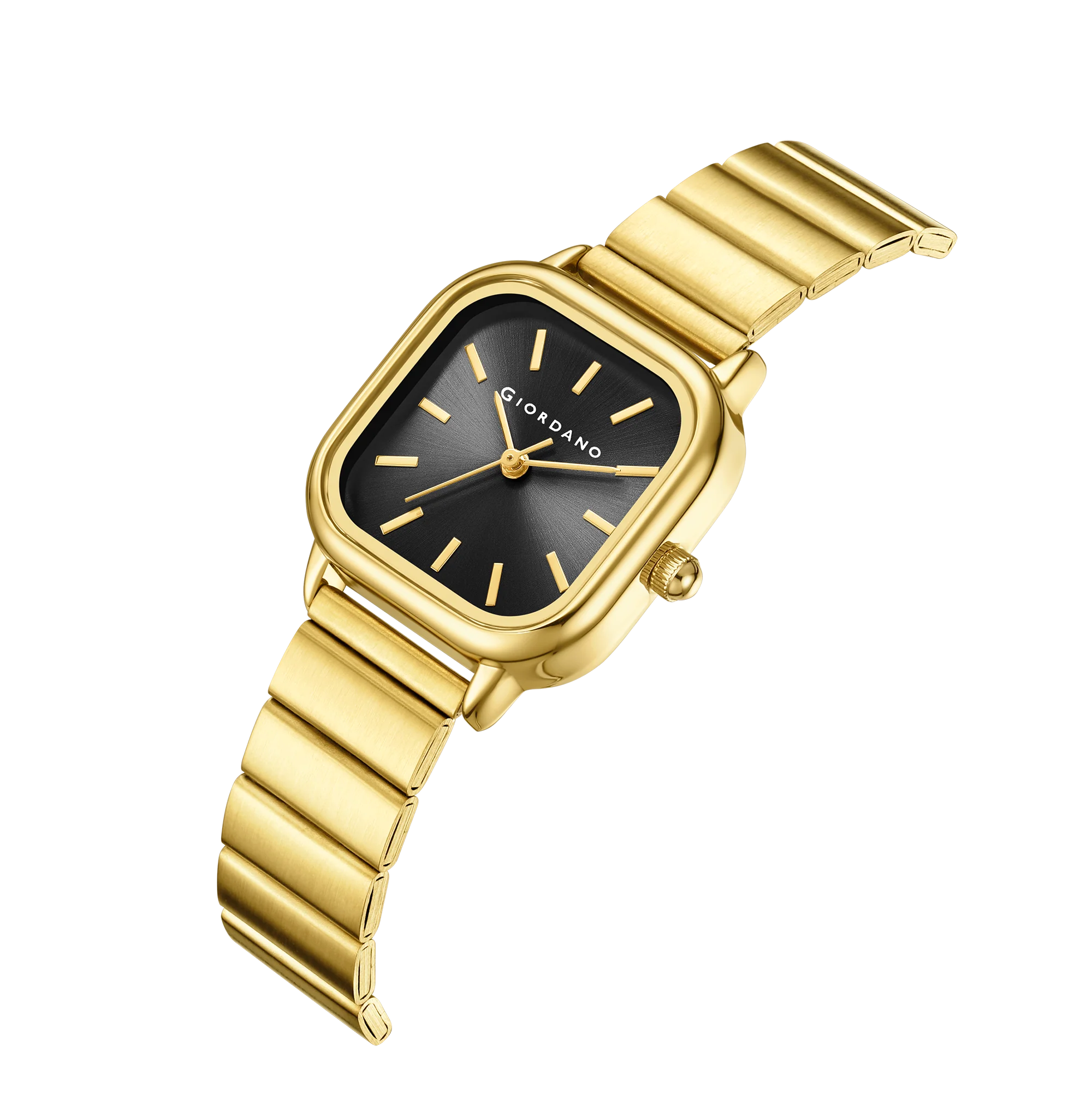 Giordano Classic Square Watch for Women – Polished Stainless Steel Strap, Minimalist Compact Design | GZ-60098-22 - Image 9