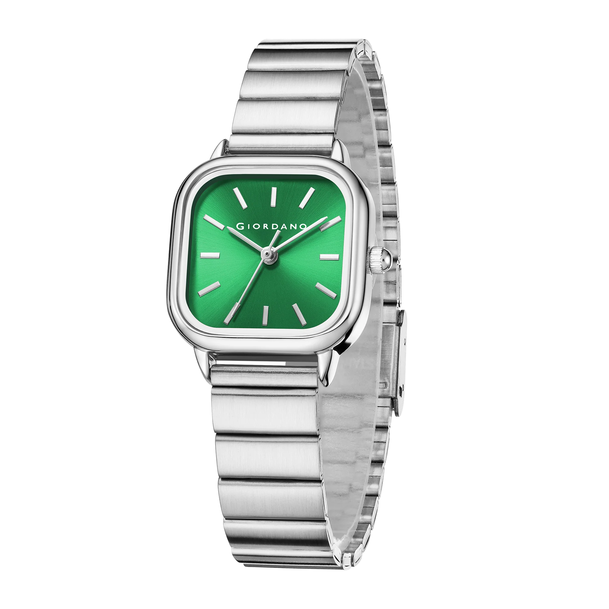 Giordano Classic Square Watch for Women – Polished Stainless Steel Strap, Minimalist Compact Design | GZ-60098-33 - Image 6