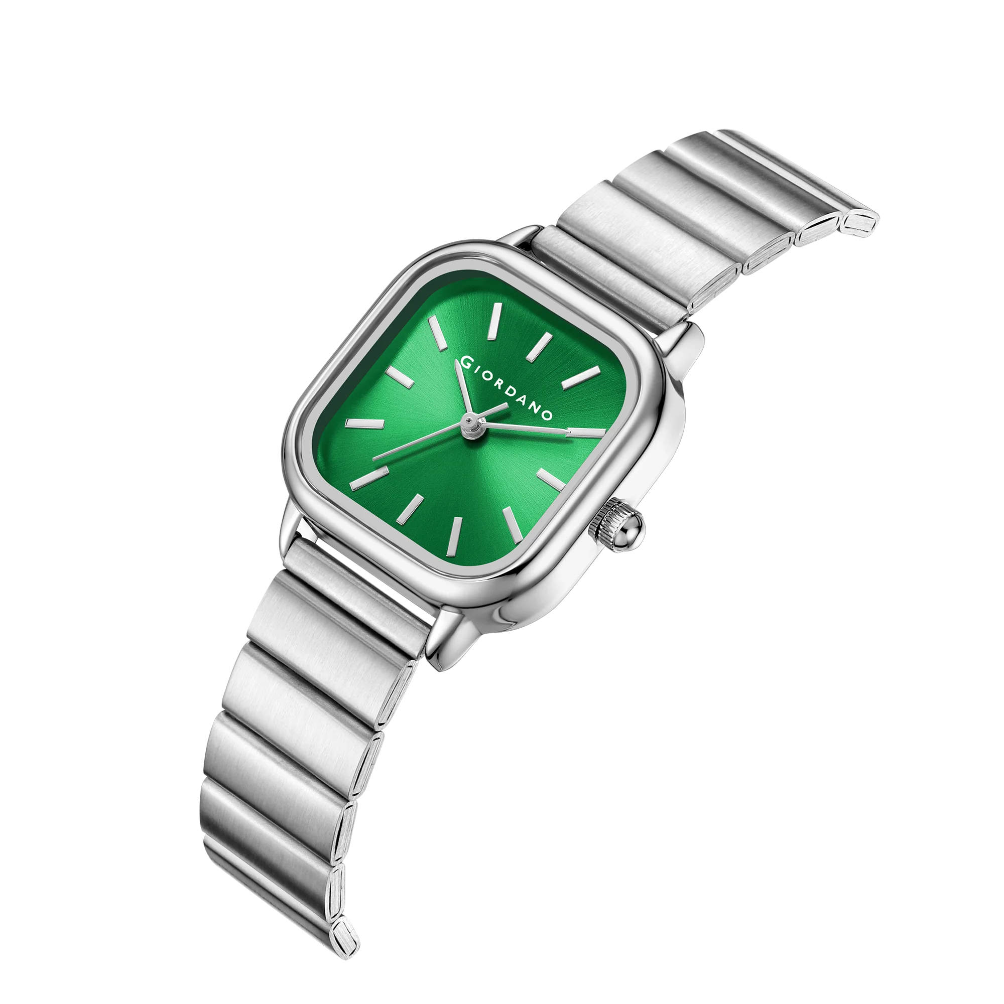Giordano Classic Square Watch for Women – Polished Stainless Steel Strap, Minimalist Compact Design | GZ-60098-33 - Image 8