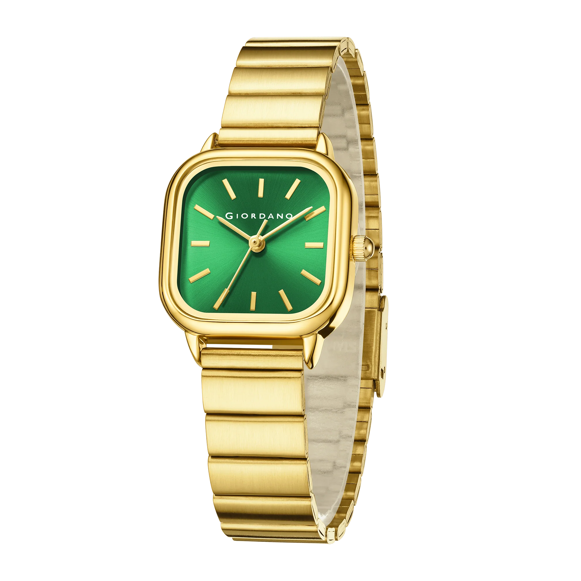 Giordano Classic Square Watch for Women – Polished Stainless Steel Strap, Minimalist Compact Design | GZ-60098-44 - Image 5