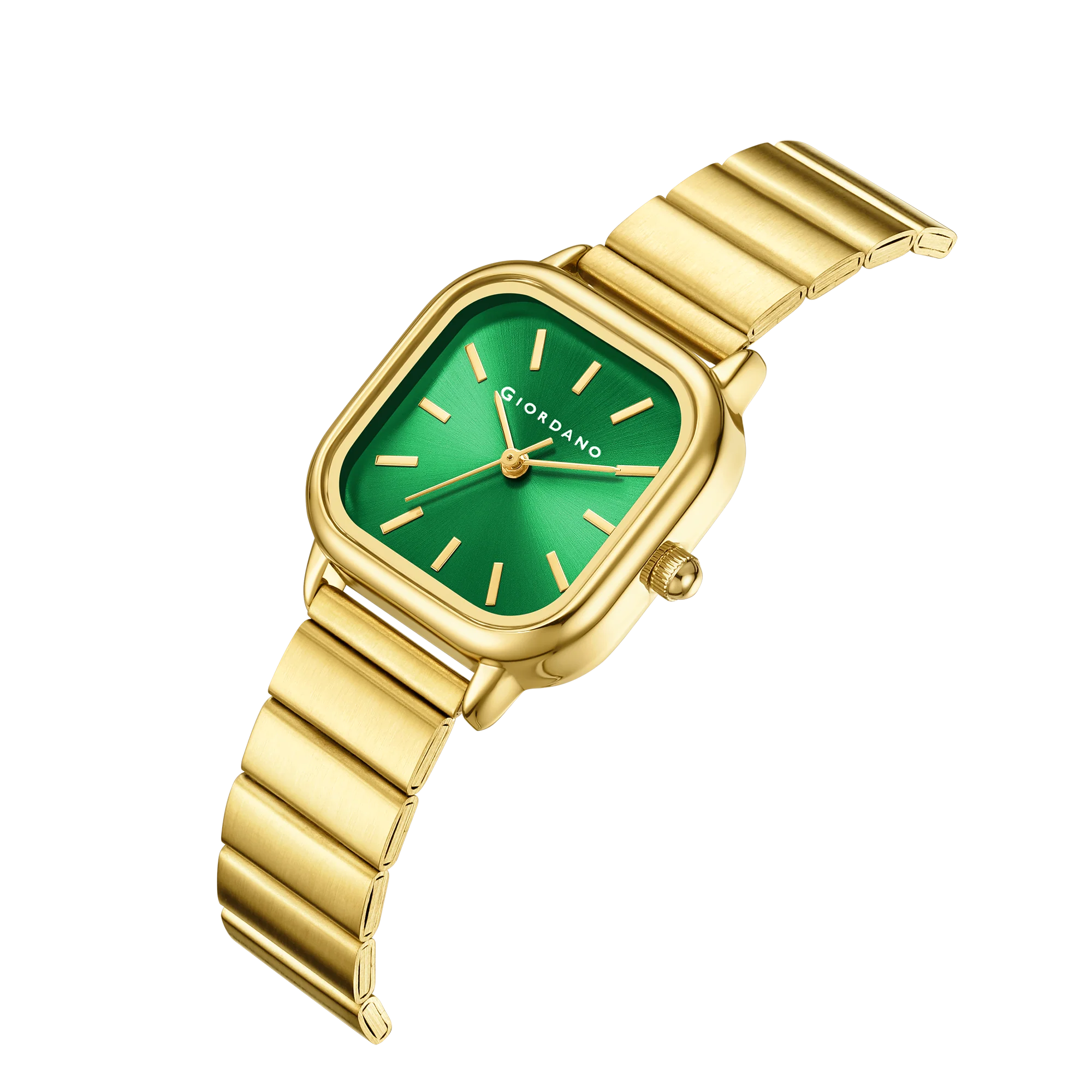 Giordano Classic Square Watch for Women – Polished Stainless Steel Strap, Minimalist Compact Design | GZ-60098-44 - Image 7