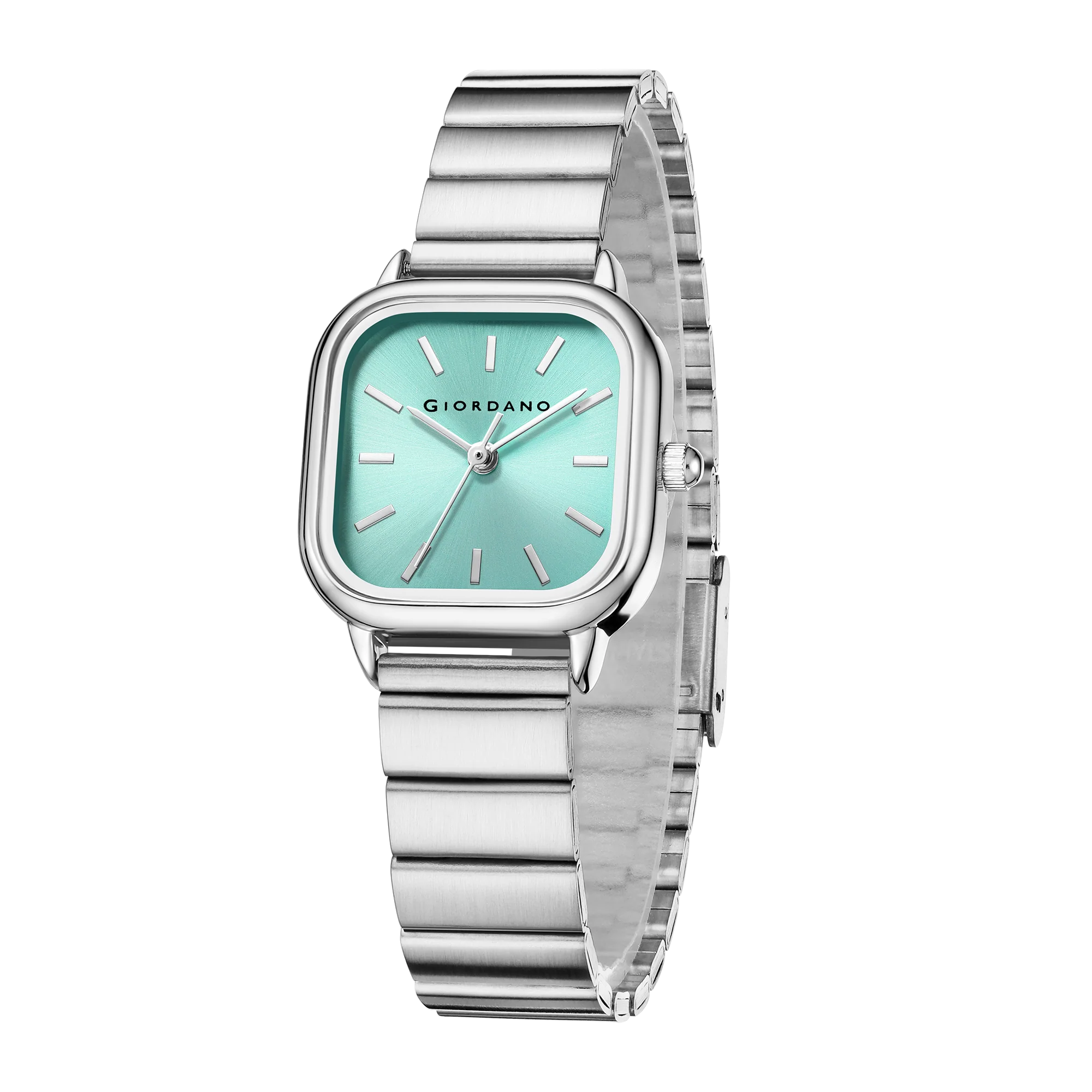 Giordano Classic Square Watch for Women – Polished Stainless Steel Strap, Minimalist Compact Design | GZ-60098-55 - Image 5