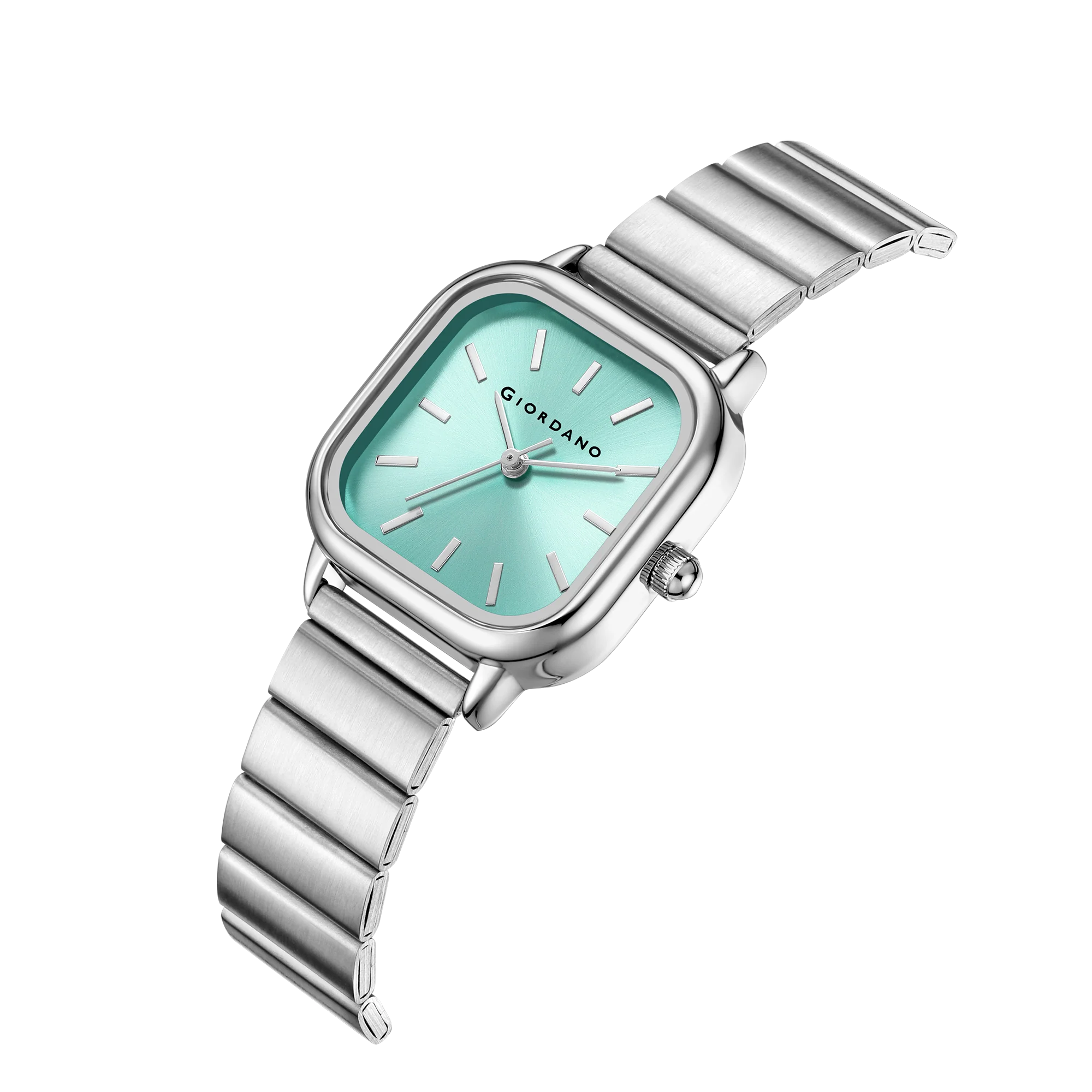 Giordano Classic Square Watch for Women – Polished Stainless Steel Strap, Minimalist Compact Design | GZ-60098-55 - Image 9